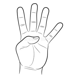 https://thumbs.dreamstime.com/b/hand-showing-four-fingers-white-vector-illustrations-background-84268735.jpg